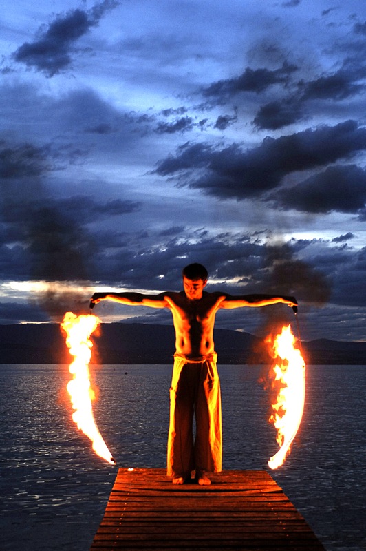 Spectacle de feu en Pays de Savoie